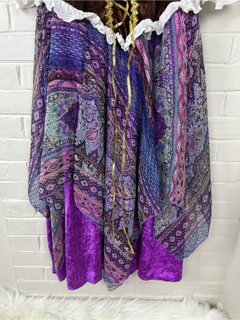 Party City Boho Gypsy Renaissance Faire Costume Cosplay Size M/L - Picture 3 of 9